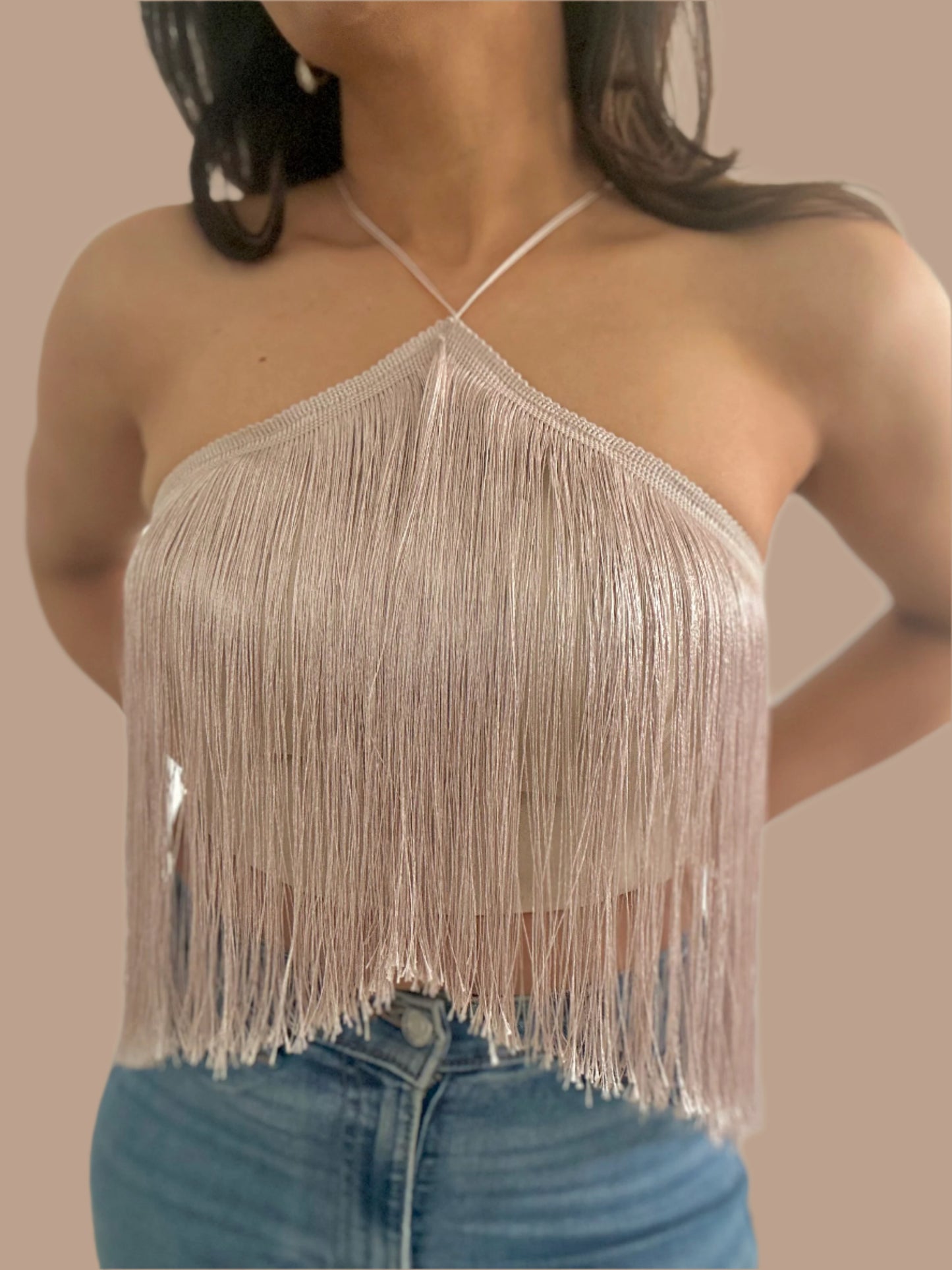 Tassels Halter Crop Top