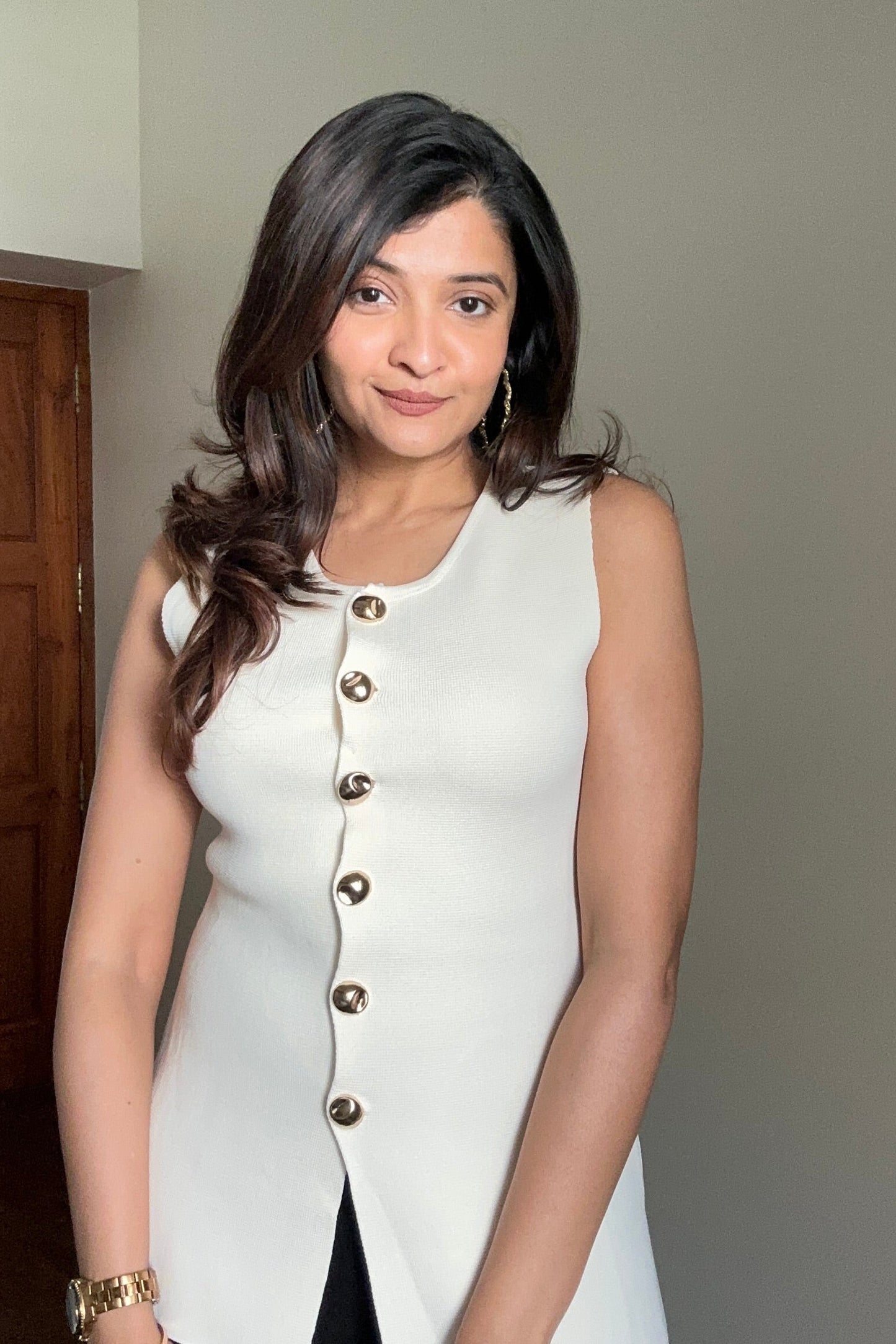 Sleeveless Waistcoats with Gold Buttons