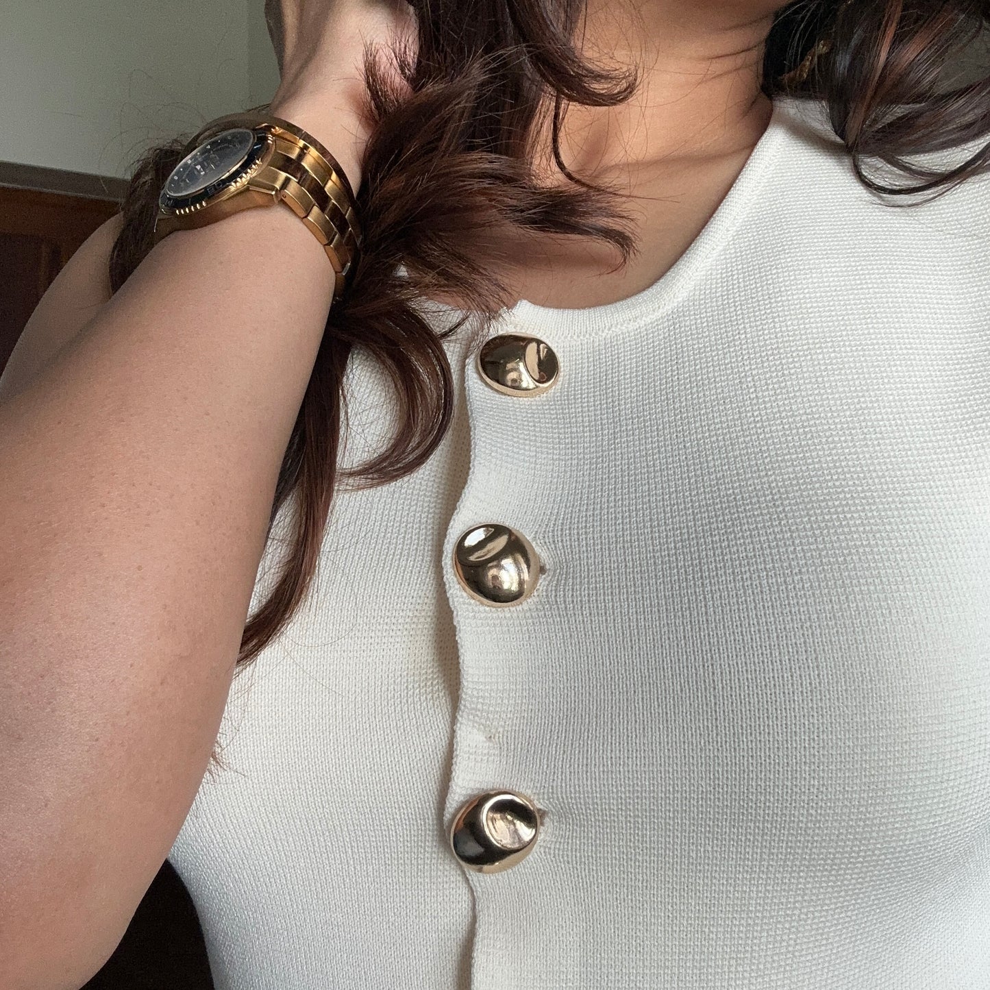 Sleeveless Waistcoats with Gold Buttons