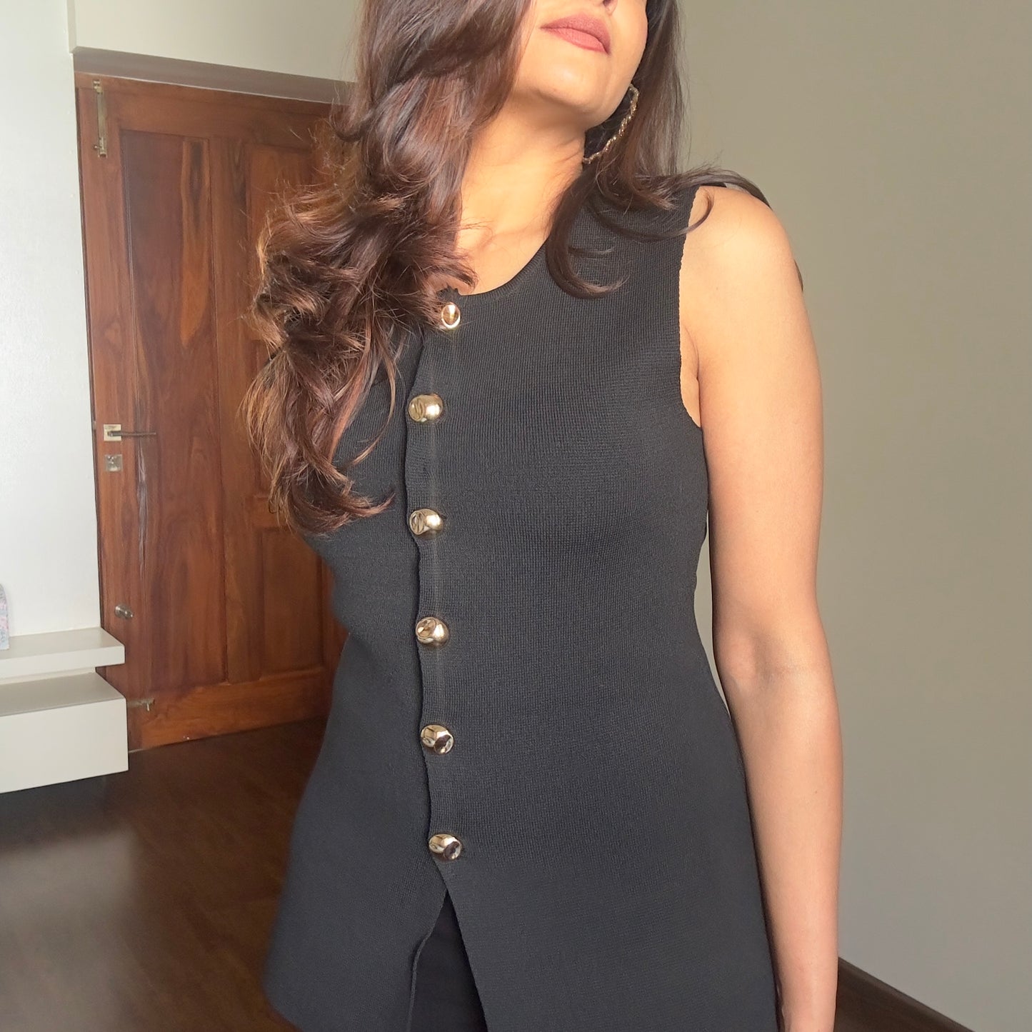 Sleeveless Waistcoats with Gold Buttons