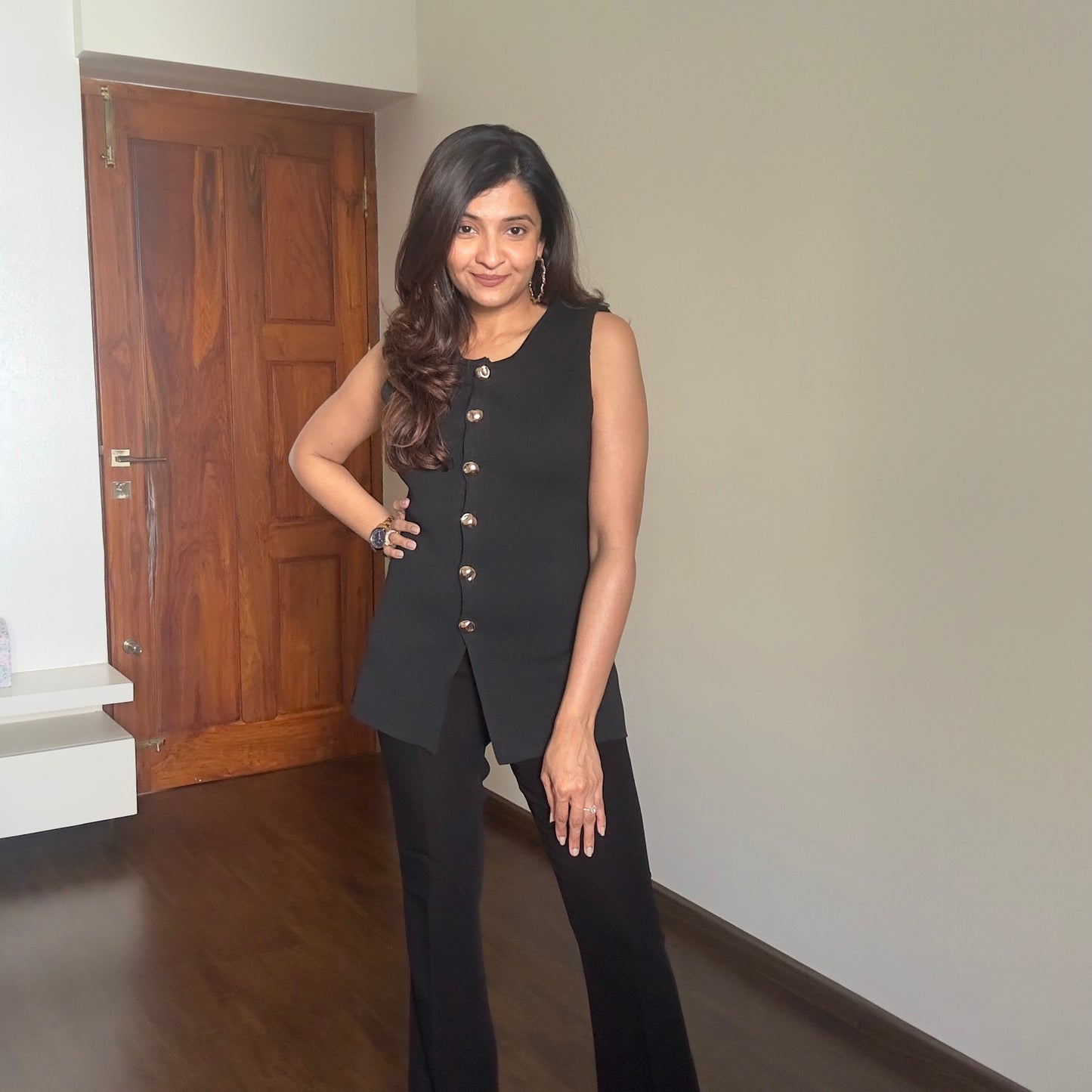 Sleeveless Waistcoats with Gold Buttons