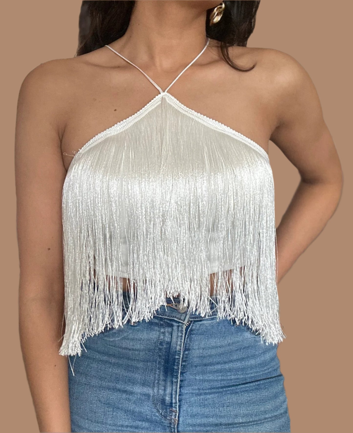Tassels Halter Crop Top