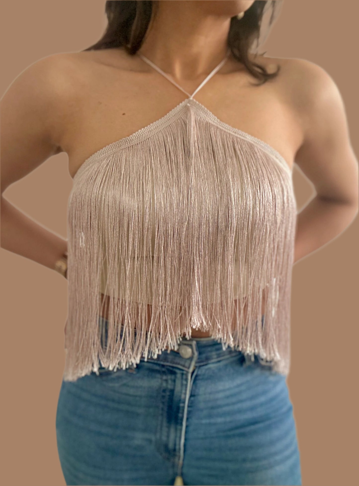 Tassels Halter Crop Top