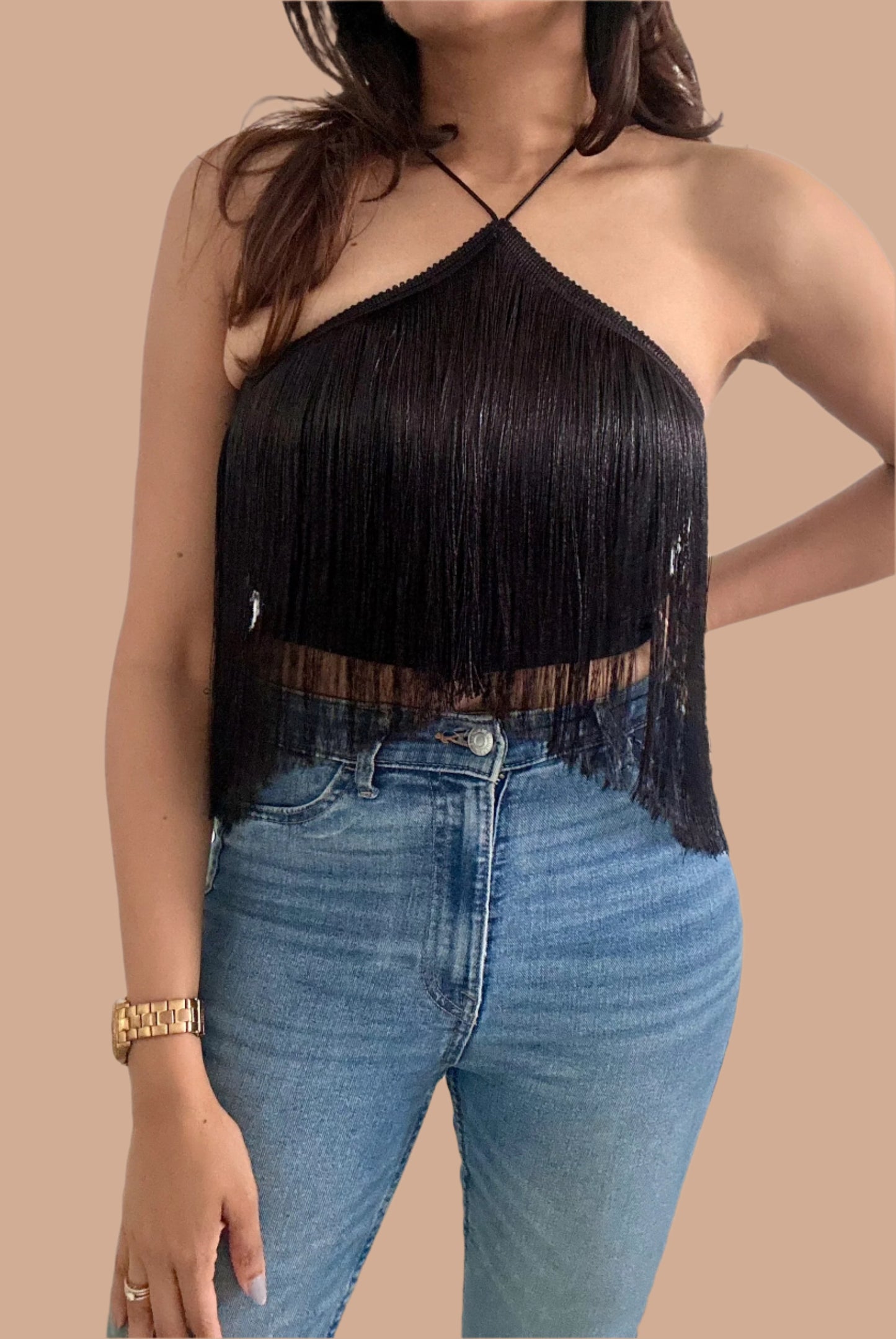 Tassels Halter Crop Top