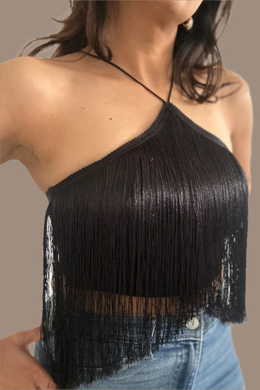 Tassels Halter Crop Top
