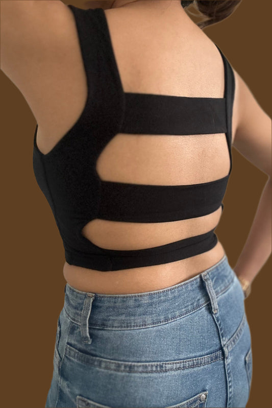 Basic Sleeveless Crop with cut out back