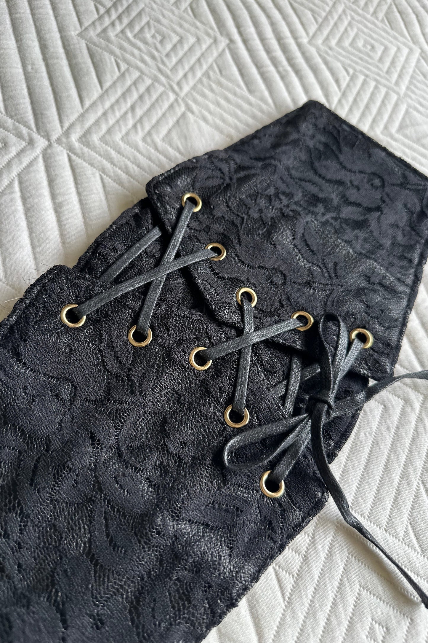 Black Lace Corset Waist Belt