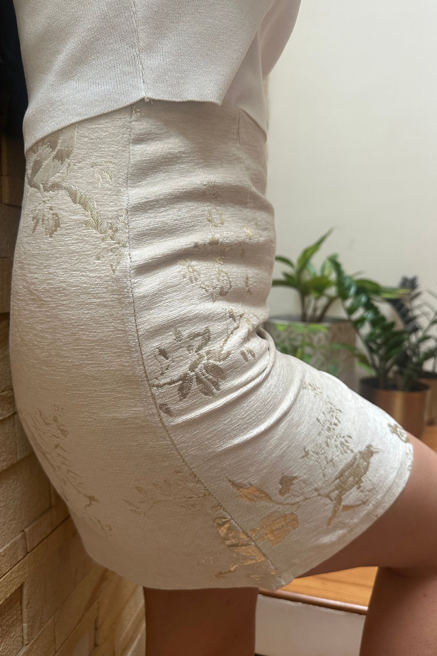 Gold Foil Mini Skirt