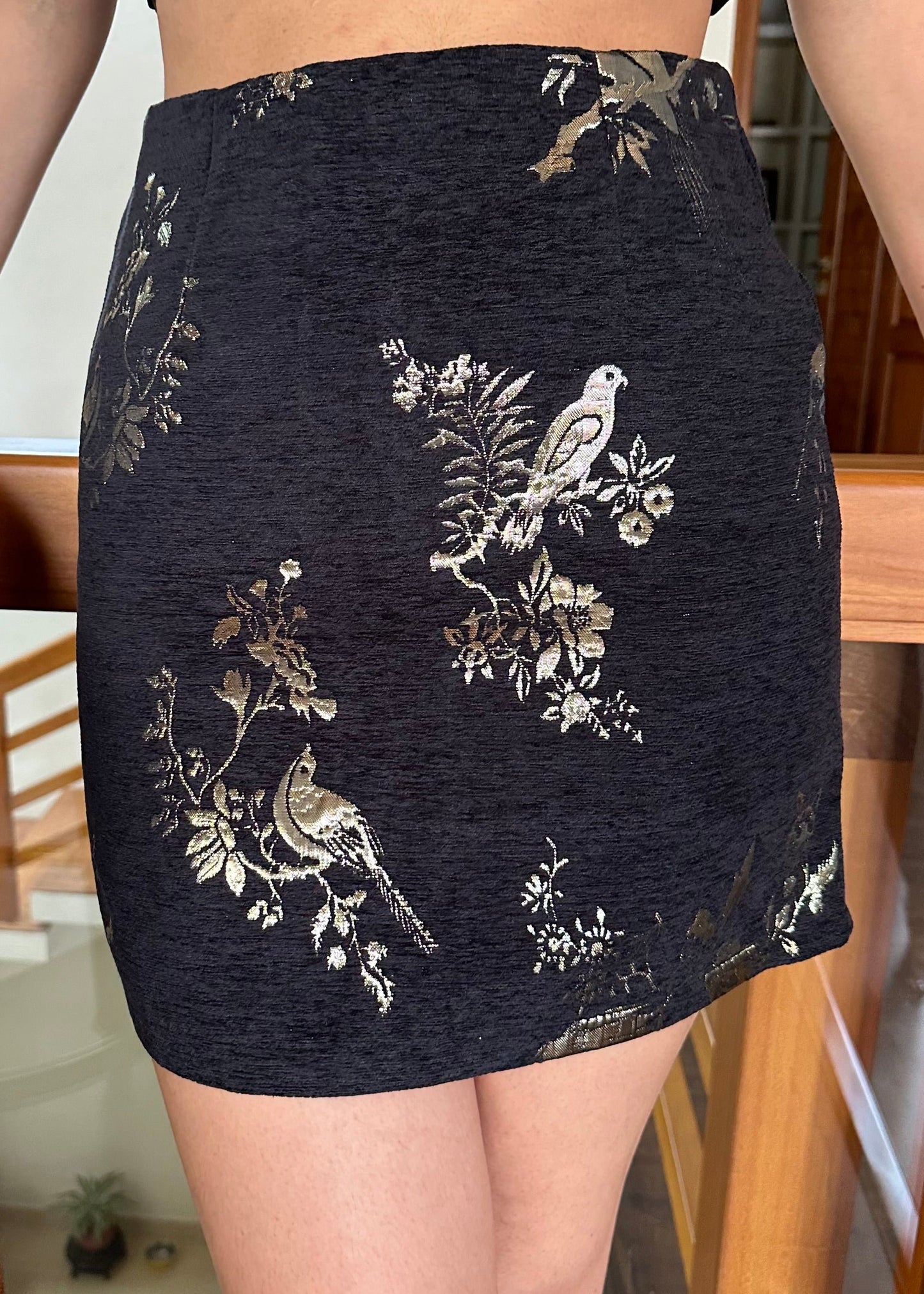 Gold Foil Mini Skirt