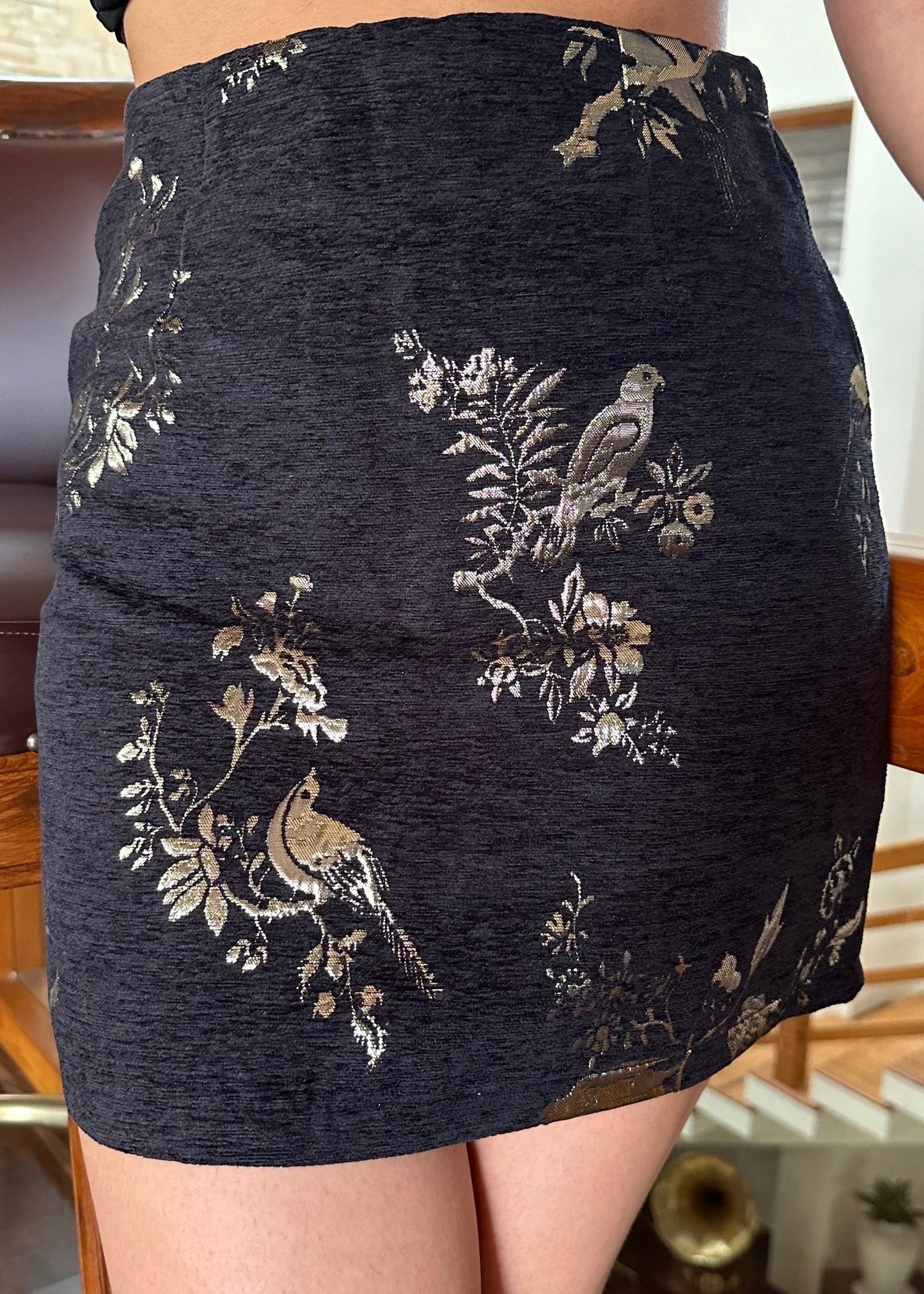 Gold Foil Mini Skirt
