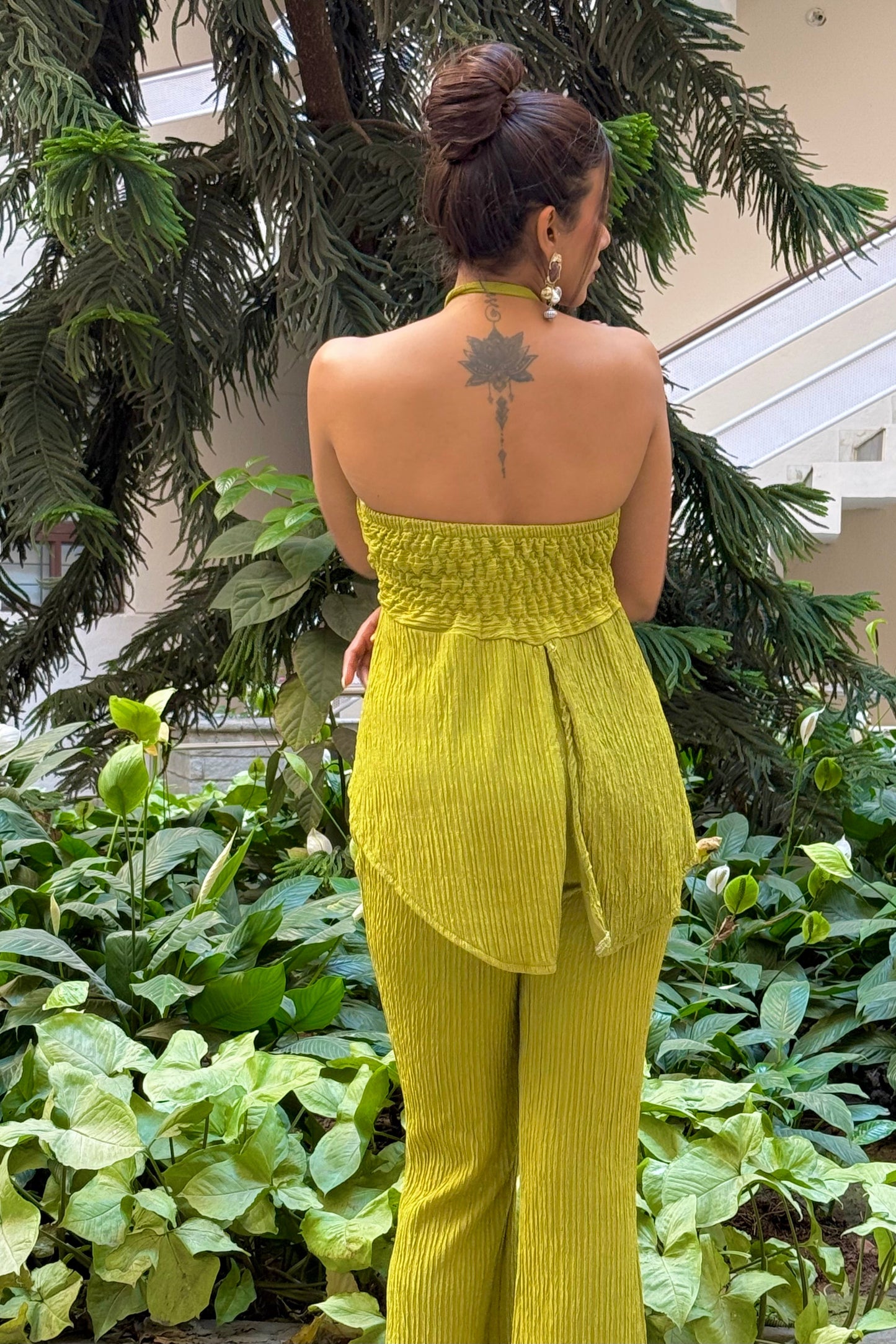 Green Tie Up Co-ord Set